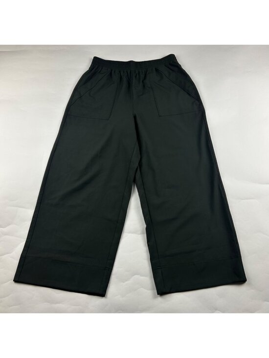 Old Navy Pants - Old Navy Dark Green Stretchtech High Rise Wide Leg Cropped Athletic Pant S